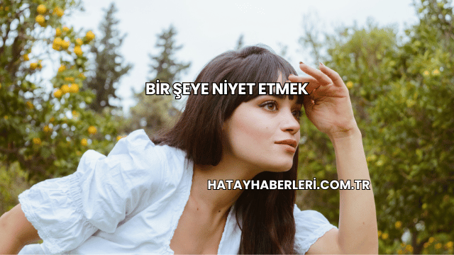 Bir Şeye Niyet Etmek