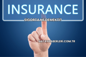 Sigorta Ne Demekti?
