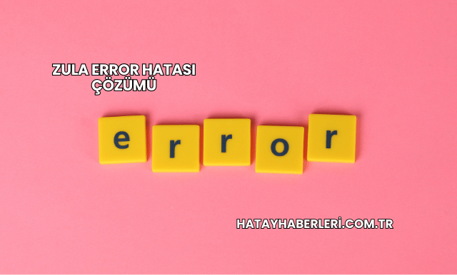 Zula Error Hatası Çözümü